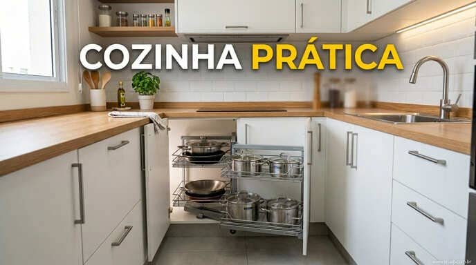 Armários de Cozinha com Sistemas de Canto Extraíveis