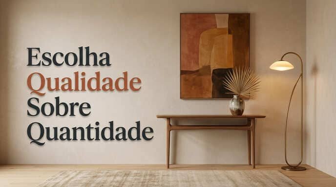 Qualidade sobre quantidade na decoração minimalista quente