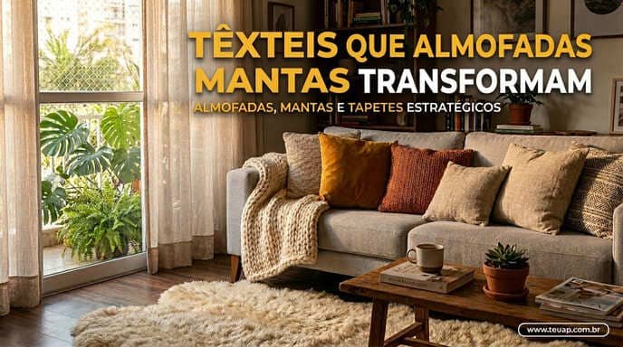 Têxteis que Transformam: Almofadas, Mantas e Tapetes Estratégicos