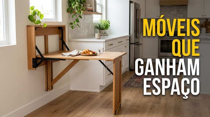 Móveis Multifuncionais e Bancadas Retráteis