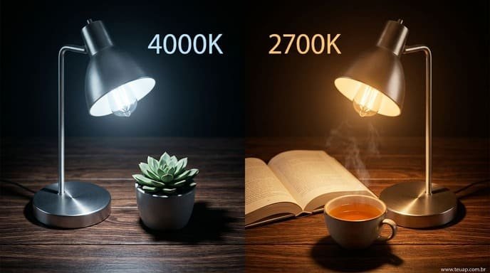 Temperatura de Cor: 2700K vs 4000K na Decoração