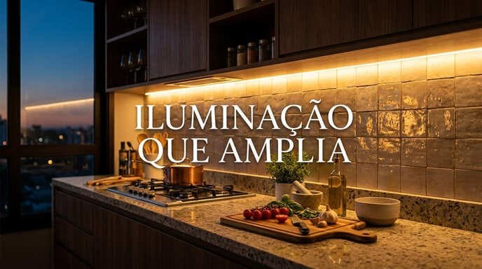luminação LED sob os Armários
