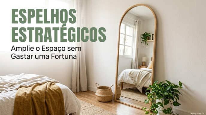 Espelhos Estratégicos para Ampliar o Quarto