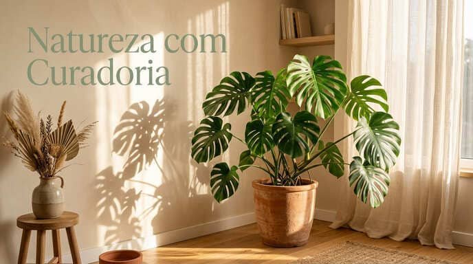Plantas com curadoria na decoração do minimalismo quente