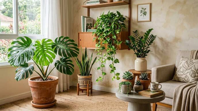 Plantas e natureza dentro de casa