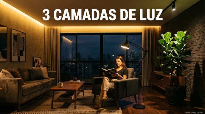 3 Camadas de Iluminação para Ambiente Aconchegante