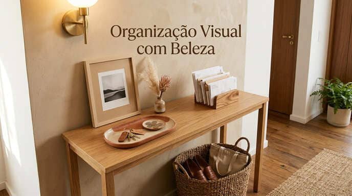 Organização visual como parte essencial da decoração minimalista quente