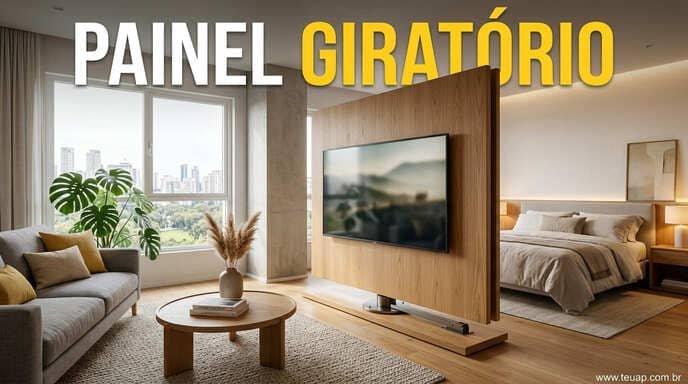 Painéis de TV Giratórios com Divisória de Ambientes