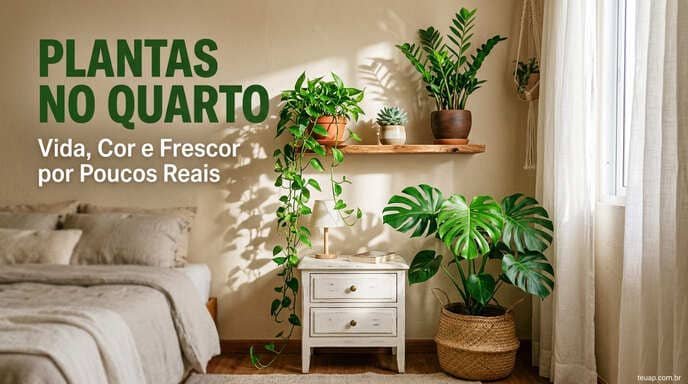 Plantas no Quarto — Vida e Frescor sem Gastar Nada