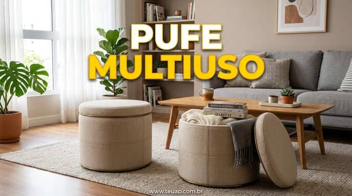 Banquetas e Pufes Organizadores Multifuncionais