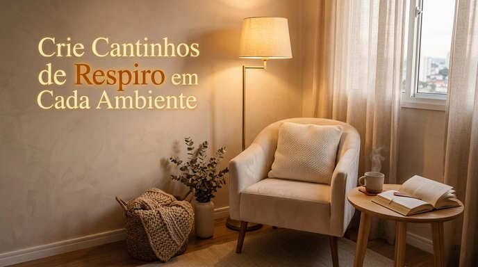 Cantinhos de respiro e ilhas de aconchego no minimalismo quente