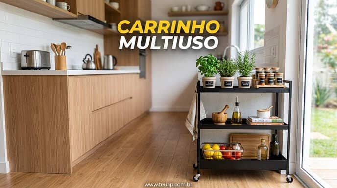 Carrinhos Organizadores Multiuso com Rodízios