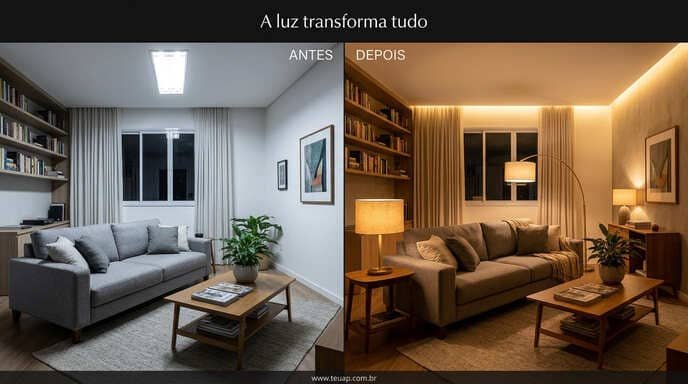 Como a iluminação muda o ambiente