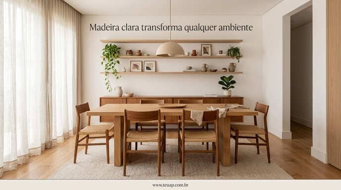 Madeira clara para aquecer sem pesar