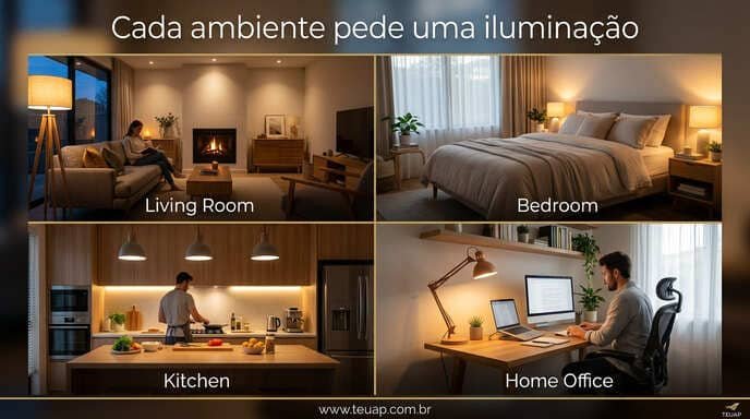 Iluminação para cada ambiente